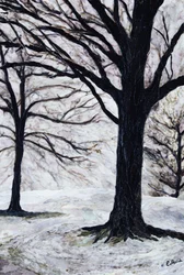 Winterbomen, Greenwich Park, 2004 (papieren mozaïekcollage)
